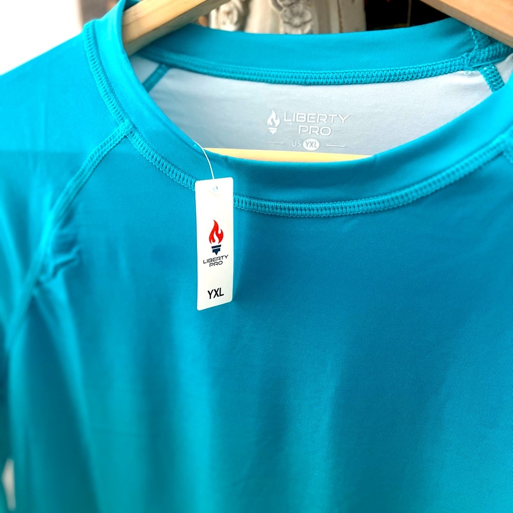 Liberty Pro Teal Color Gradient Rash guard - Picture 3 of 5
